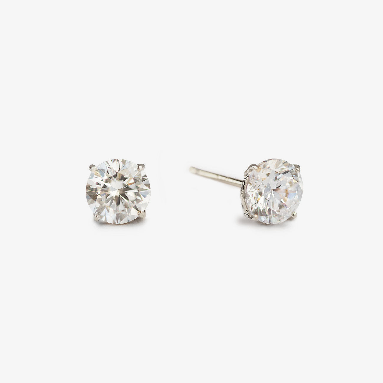 9ct white gold diamond and sapphire stud earrings